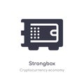 strongbox icon. isolated strongbox icon vector illustration from cryptocurrency economy collection. editable sing symbol can be