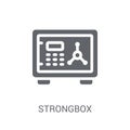 Strongbox icon. Trendy Strongbox logo concept on white background from Cryptocurrency economy and finance collection