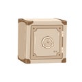 Strongbox for money protection isolate on white background. Vector graphics Royalty Free Stock Photo