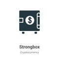 Strongbox vector icon on white background. Flat vector strongbox icon symbol sign from modern cryptocurrency collection for mobile