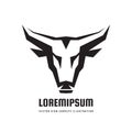 Stronger - vector logo template concept illustration. Buffalo head sign. Bull symbol. Taurus icon. Design element.