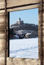 Stronghold Kuneticka hora in winter Royalty Free Stock Photo