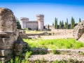 Stronghold Rocca Pia and Amphitheater di Bleso, Tivoli, Italy Royalty Free Stock Photo