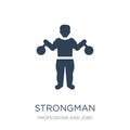 strongman icon in trendy design style. strongman icon isolated on white background. strongman vector icon simple and modern flat