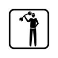 Strongman icon vector isolated on white background, Strongman sign , holiday illustrations