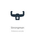 Strongman icon vector. Trendy flat strongman icon from professions and jobs collection isolated on white background. Vector