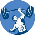 Strongman Lifting Barbell One Hand Stencil