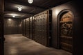 Strongroom private banking interior. Generate Ai Royalty Free Stock Photo