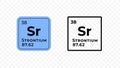 Strontium, chemical element of the periodic table vector Royalty Free Stock Photo