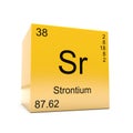 Strontium chemical element symbol from periodic table Royalty Free Stock Photo