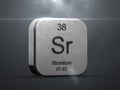 Strontium element from the periodic table Royalty Free Stock Photo