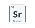 Strontium Element Symbol. Graphic for Science Designs.