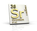 Strontium form Periodic Table of Elements Royalty Free Stock Photo