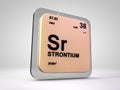 Strontium - Sr - chemical element periodic table Royalty Free Stock Photo