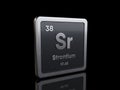 Strontium Sr, element symbol from periodic table series