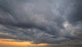 stroung rainfall on sky with clouds - cute weather background - photo of nature