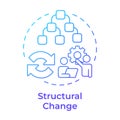 Structural change blue gradient concept icon Royalty Free Stock Photo