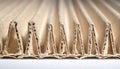 Structural Detail of Corrugated Cardboard Fluting Royalty Free Stock Photo