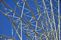 Structural details of a ferris wheel in an amusement Par