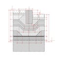 Structural drawing Royalty Free Stock Photo