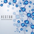 Structural elements with 3d atoms, chemical molecule. vector abstract science background Royalty Free Stock Photo