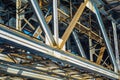 Steel bridge girders Royalty Free Stock Photo