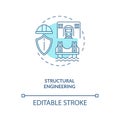 Structural engineering turquoise concept icon