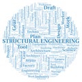 Structural Engineering typography word cloud create with the text only Royalty Free Stock Photo