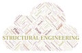 Structural Engineering typography word cloud create with the text only Royalty Free Stock Photo