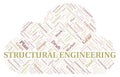 Structural Engineering typography word cloud create with the text only