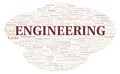 Structural Engineering typography word cloud create with the text only