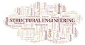 Structural Engineering typography word cloud create with the text only