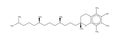 Structural formula of alpha-Tocopherol (vitamin E) Royalty Free Stock Photo