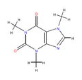 Structural formula of caffeine