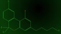 Structural formula of the cannabinol molecule