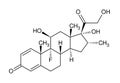 Structural formula of dexamethasone