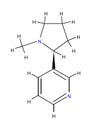 Structural formula of nicotine