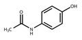 Structural formula of paracetamol (acetaminophen)