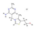 Structural formula of thiamine Royalty Free Stock Photo