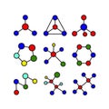 Structural formulas of molecules