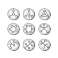 Structural formulas of molecules