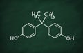 Structural model of BPA (bisphenol) Royalty Free Stock Photo