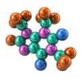 Structural model of caffeine molecule