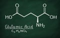 Structural model of Glutamic Acid Royalty Free Stock Photo