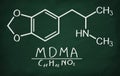 Structural model of MDMA ecstasy Royalty Free Stock Photo