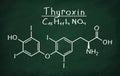 Structural model of Thyroxin Royalty Free Stock Photo