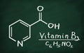Structural model of Vitamin B3 (Niacin) Royalty Free Stock Photo