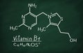 Structural model of Vitamin B1 Thiamine Royalty Free Stock Photo