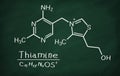 Structural model of Vitamin B1 Thiamine Royalty Free Stock Photo