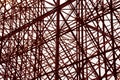 Structural orange steel cross construction abstract background Royalty Free Stock Photo